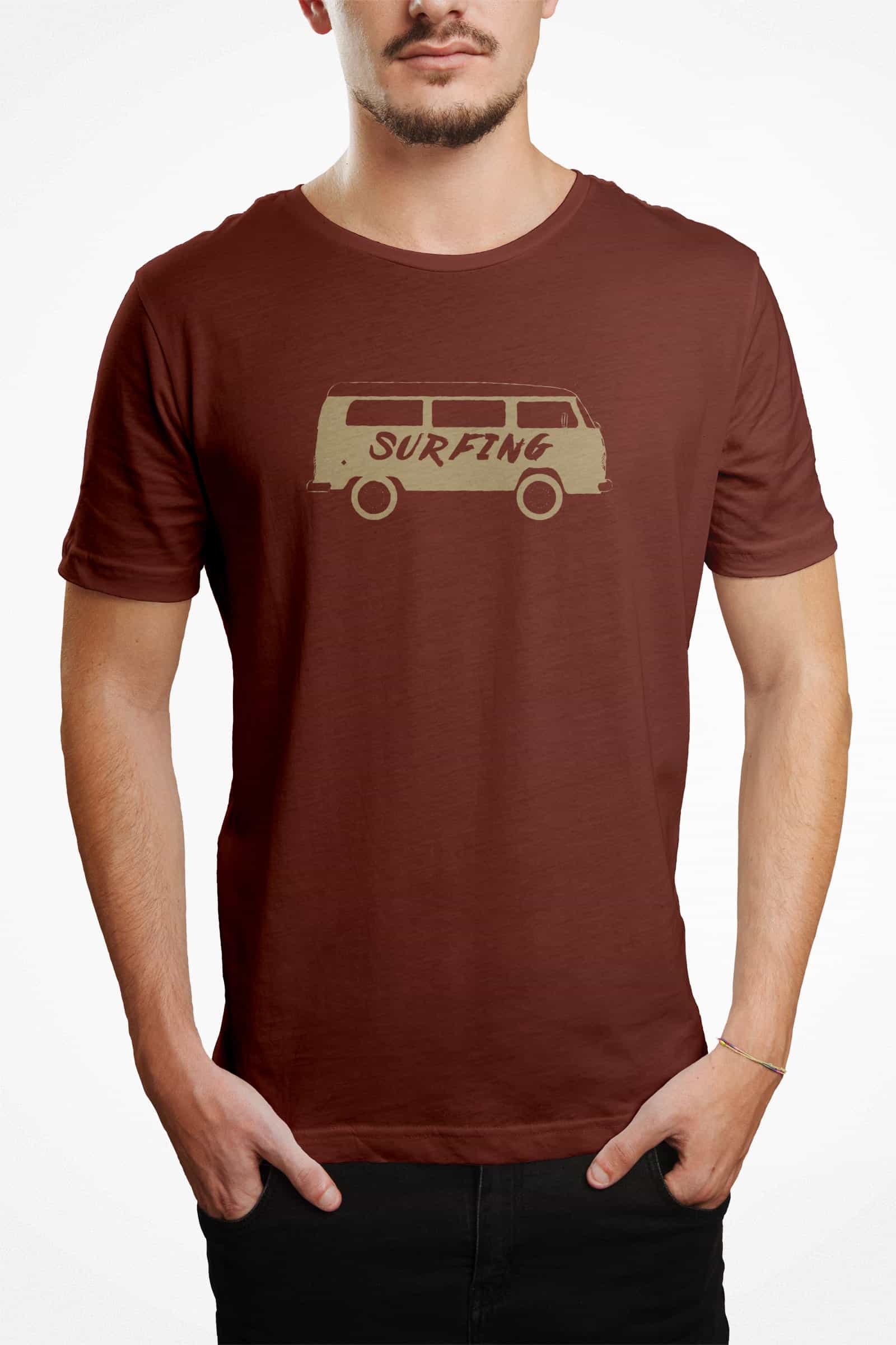 Surfing Rust Cotton Tee - Ảnh 2